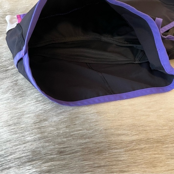 LULULEMON Run Speed Short Black Power Purple Quilt Floral 4 Pink Aqua Patchwork - Picture 5 of 12